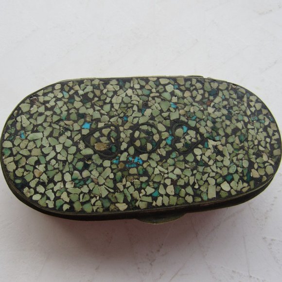 Vintage East Indian Metal Box - Picture 1 of 4